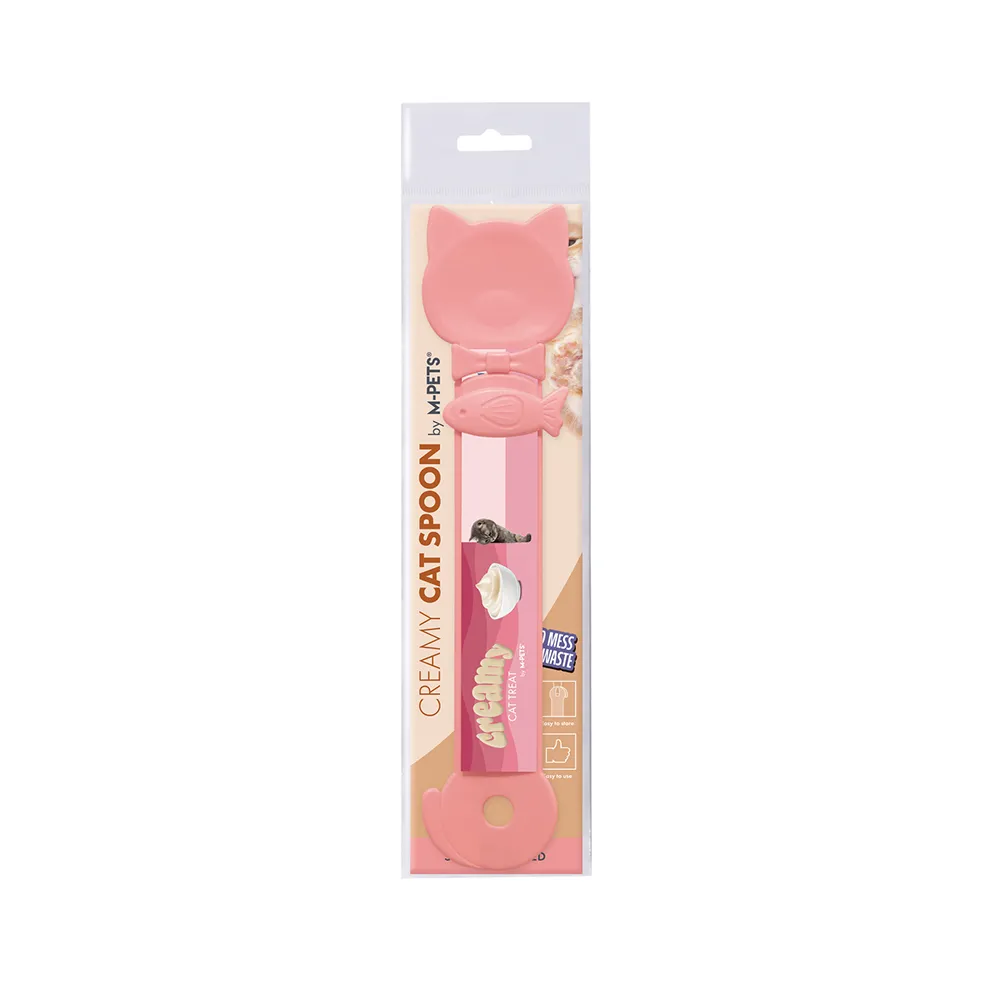 M-PETS Creamy Cat Spoon Strawberry Red