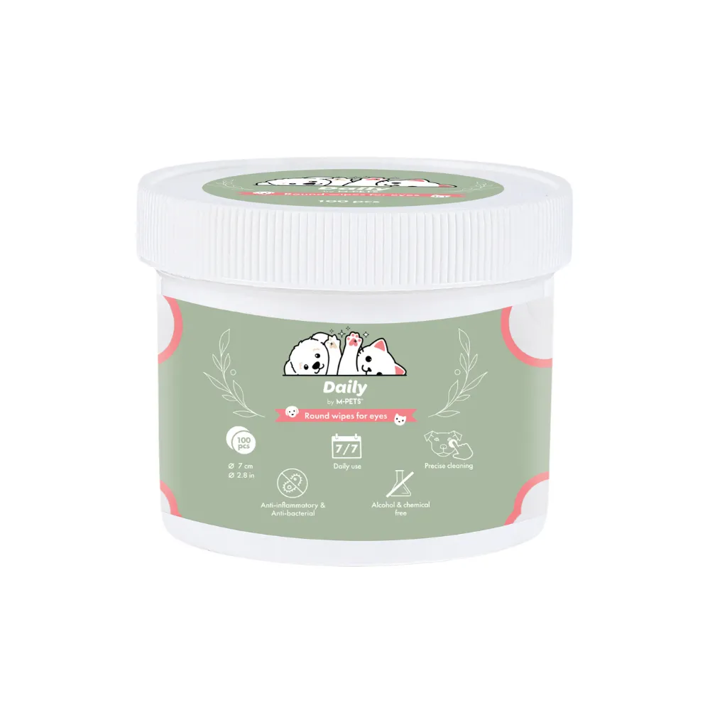 M-PETS Daily Round Wipes for Eyes 100 pcs