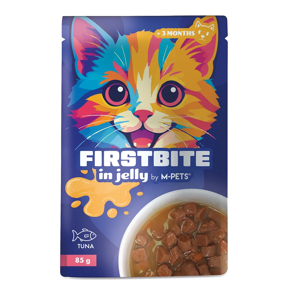 M-PETS Firstbite Tuna in Jelly Wet Food Pouches for Cats 85G