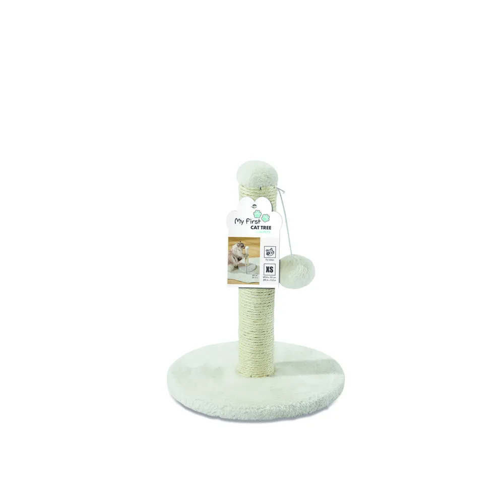 M-PETS My First Cat Tree Pompom White