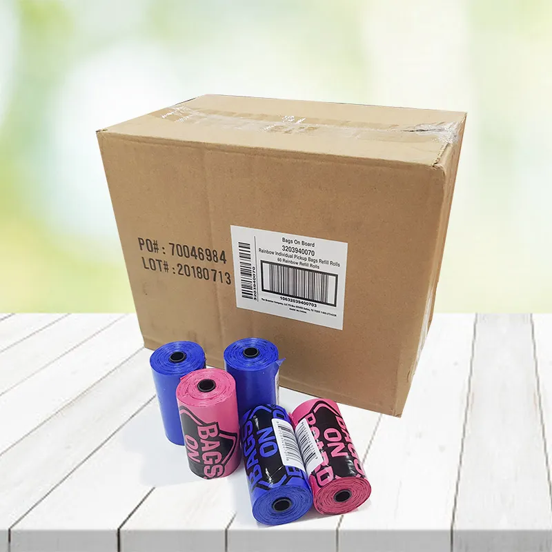 Rainbow Individual Pickup Bags Refill Rolls