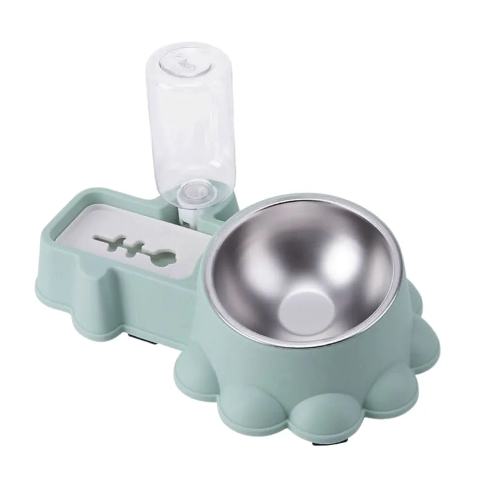 Cozy Paws Automatic Dual Pet Feeder & Water Dispenser (32×20.8×9.2cm)-Green
