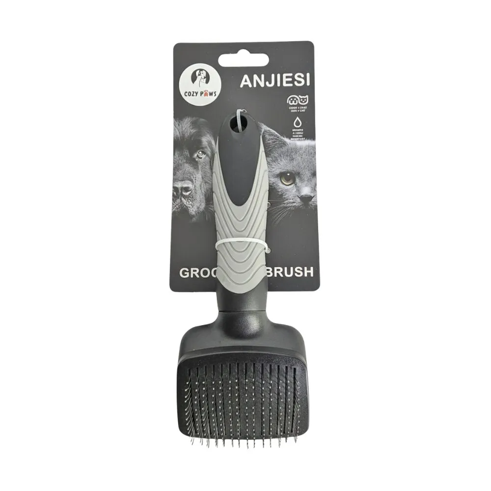 Cozy Paws Pet Slicker Brush Small, Grey Handle- 20x7.5cm