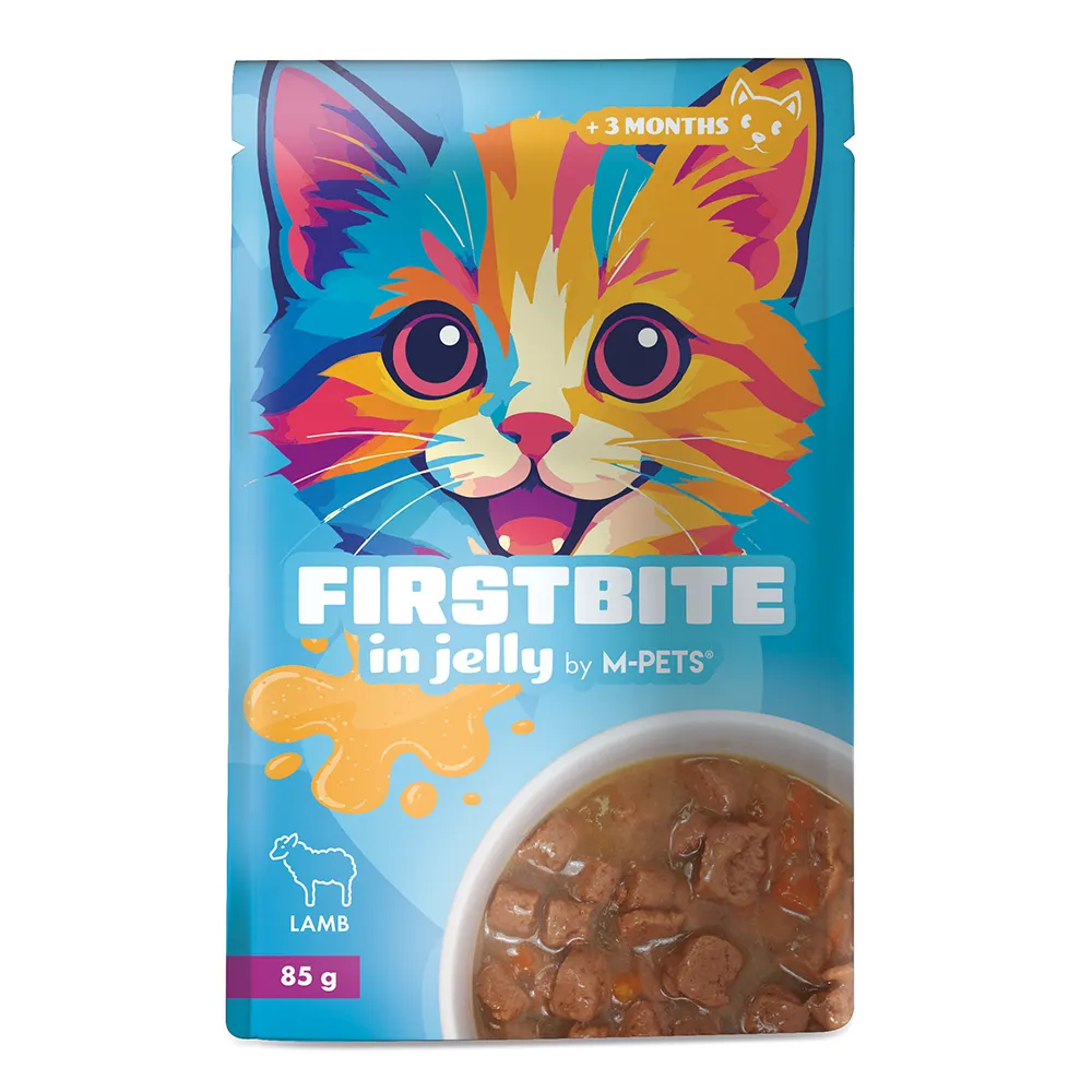 M-PETS Firstbite Lamb in Jelly Wet Food Pouches for Cats 85g