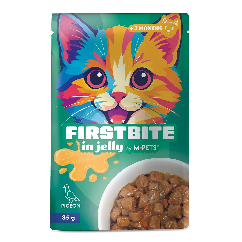 M-PETS Firstbite Pigeon in Jelly Wet Food Pouches for Cats 85g