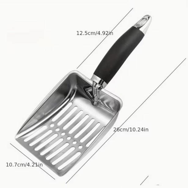 Long Handle Stainless Steel Cat Litter Scoop
