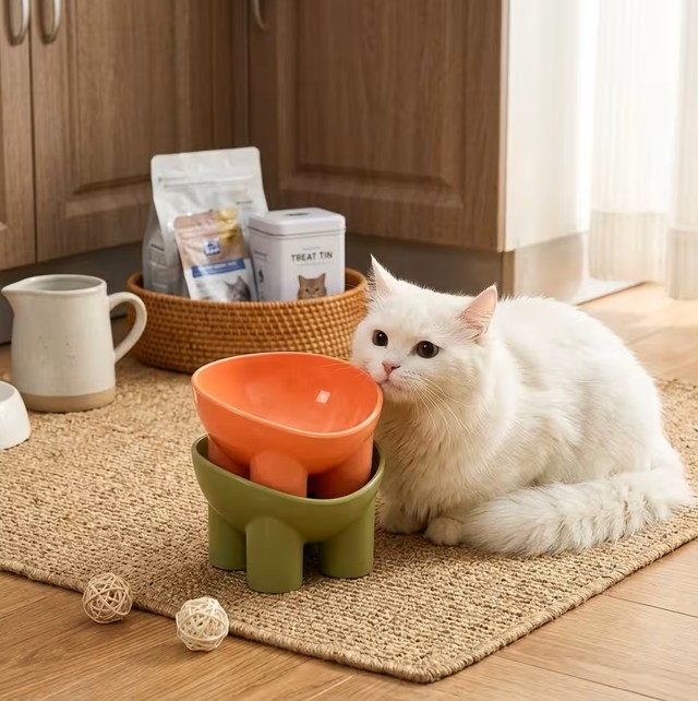 2Pcs Pet Bowl "Green And Pink"