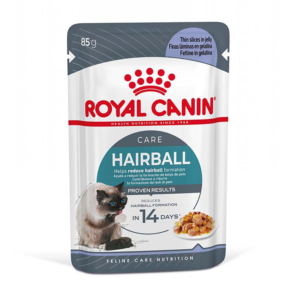 Royal Canin Feline Care Nutrition Hairball Care Jelly (Wet Food - Pouches) 12 x 85 g