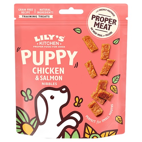 Lily's Kitchen Chicken and Salmon Nibbles Puppy Treats 70G