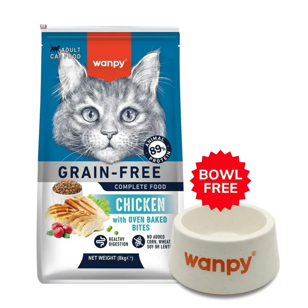 Wanpy Grain Free Complete Food for Adult Cat – Chicken Recipe 8kg