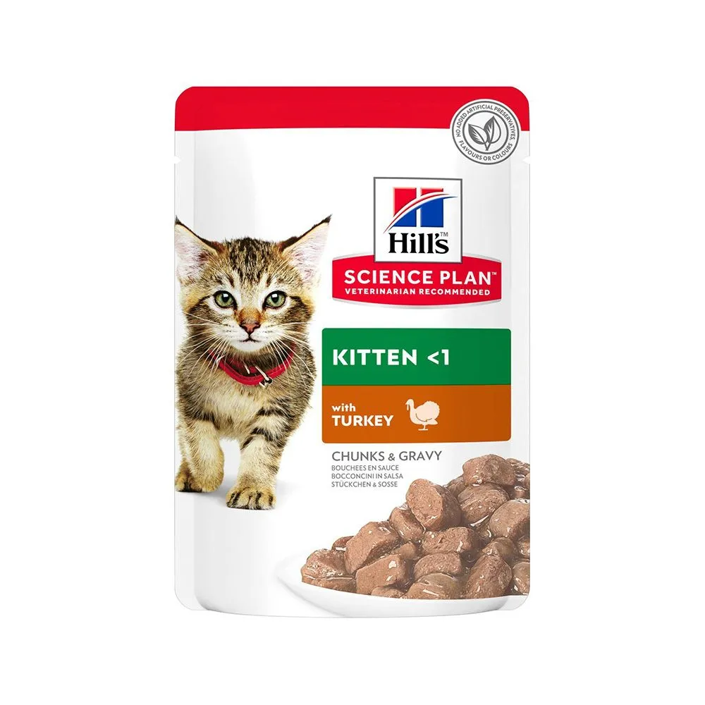 Hill’s Science Plan Kitten Wet Cat Food Multipack with Chicken, Turkey Pouches 85g