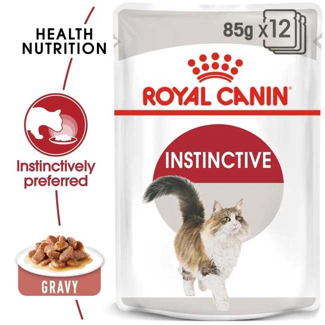 Royal Canin Feline Health Nutrition Instinctive Adult Cats Gravy (Wet Food - Pouches) 85g