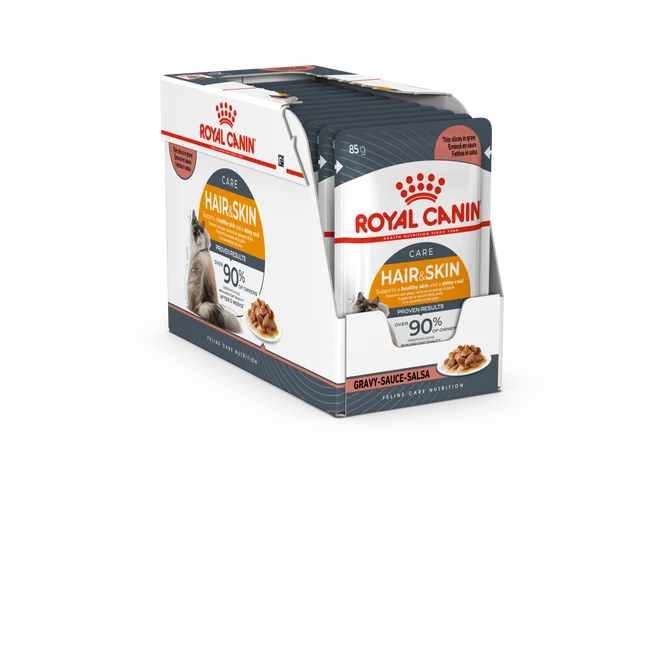 Royal Canin Feline Care Nutrition Hair & Skin Gravy (Wet Food - Pouches) 85 g