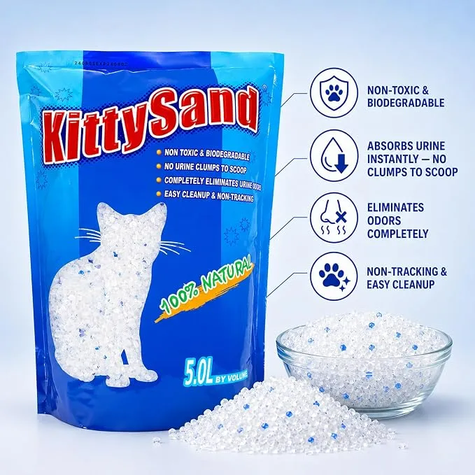 Kitty Sand Litter Natural 5L "Crystal"