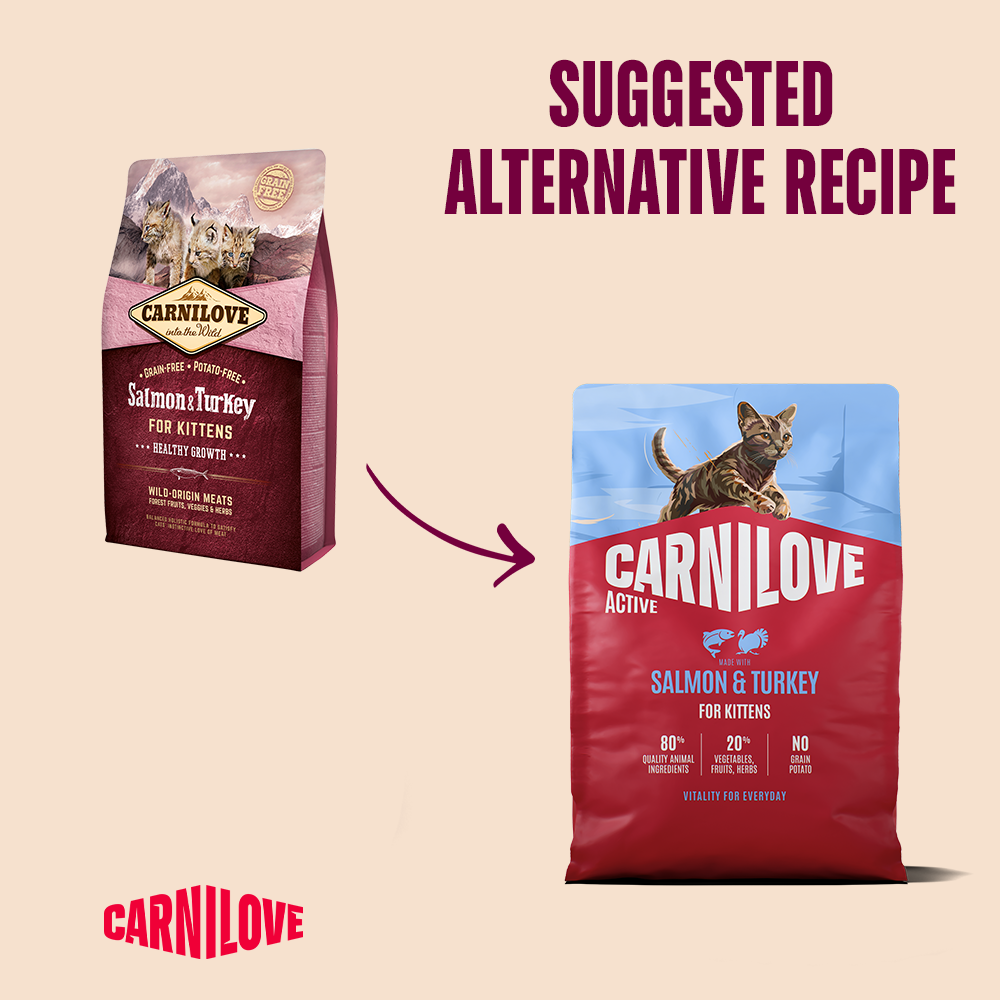 Carnilove Active Salmon & Turkey for Kittens Dry Cat Food 2kg