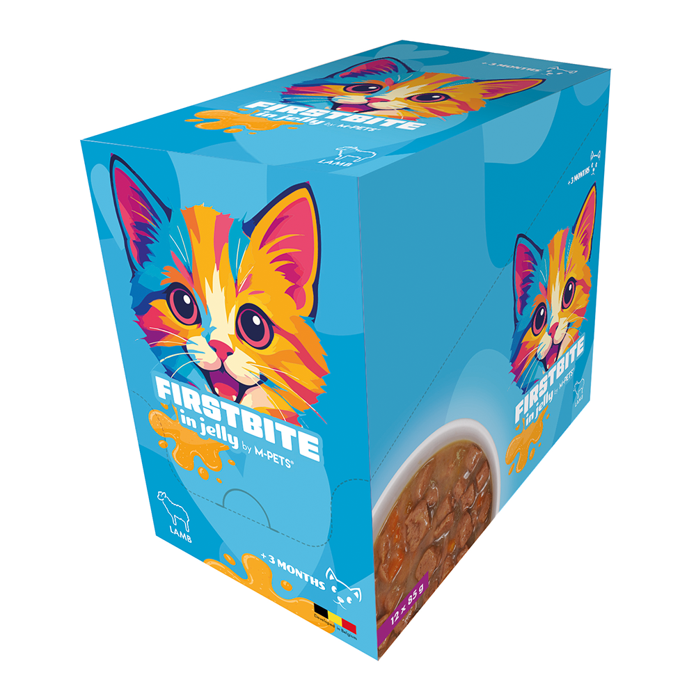 M-PETS Firstbite Lamb in Jelly Wet Food Pouches for Cats 12x85g