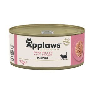 Applaws Tuna Fillet with Prawn in Broth Wet Cat Food Tin